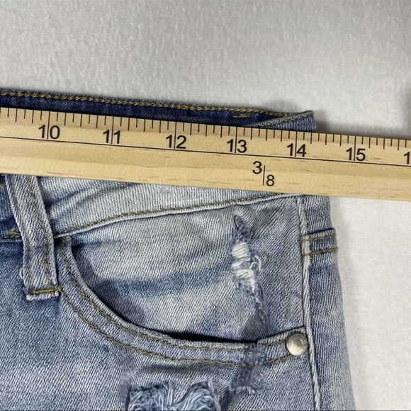 Judy Blue Mini Skirt Med Distressed Destroyed Y2K Soft Girl Grunge Paris Hilton - Picture 6 of 8